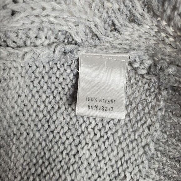 Lauran Conrad LC LARGE Heather Gray Ruffle Sweater - Picture 5 of 8